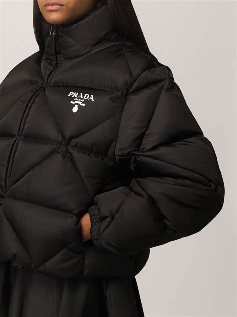 prada jacke schwarz damen|Prada jackets for women.